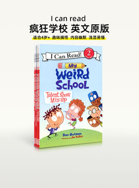 My Weird School疯狂学校英文原版4册 ICR系列 level2校园故事美国中小学推荐课外阅读物章节桥梁书英语i can read 2阶分级读物