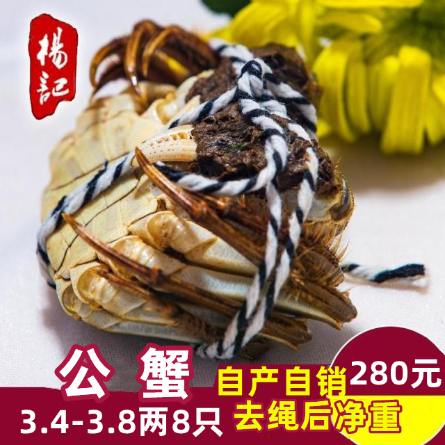 杨记大闸蟹河蟹满肉满膏足斤足两