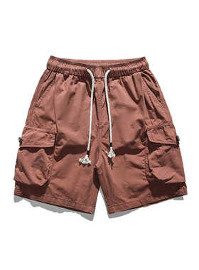 日式户外多口袋工装短裤男2024夏季宽松潮流男款五分裤子25161