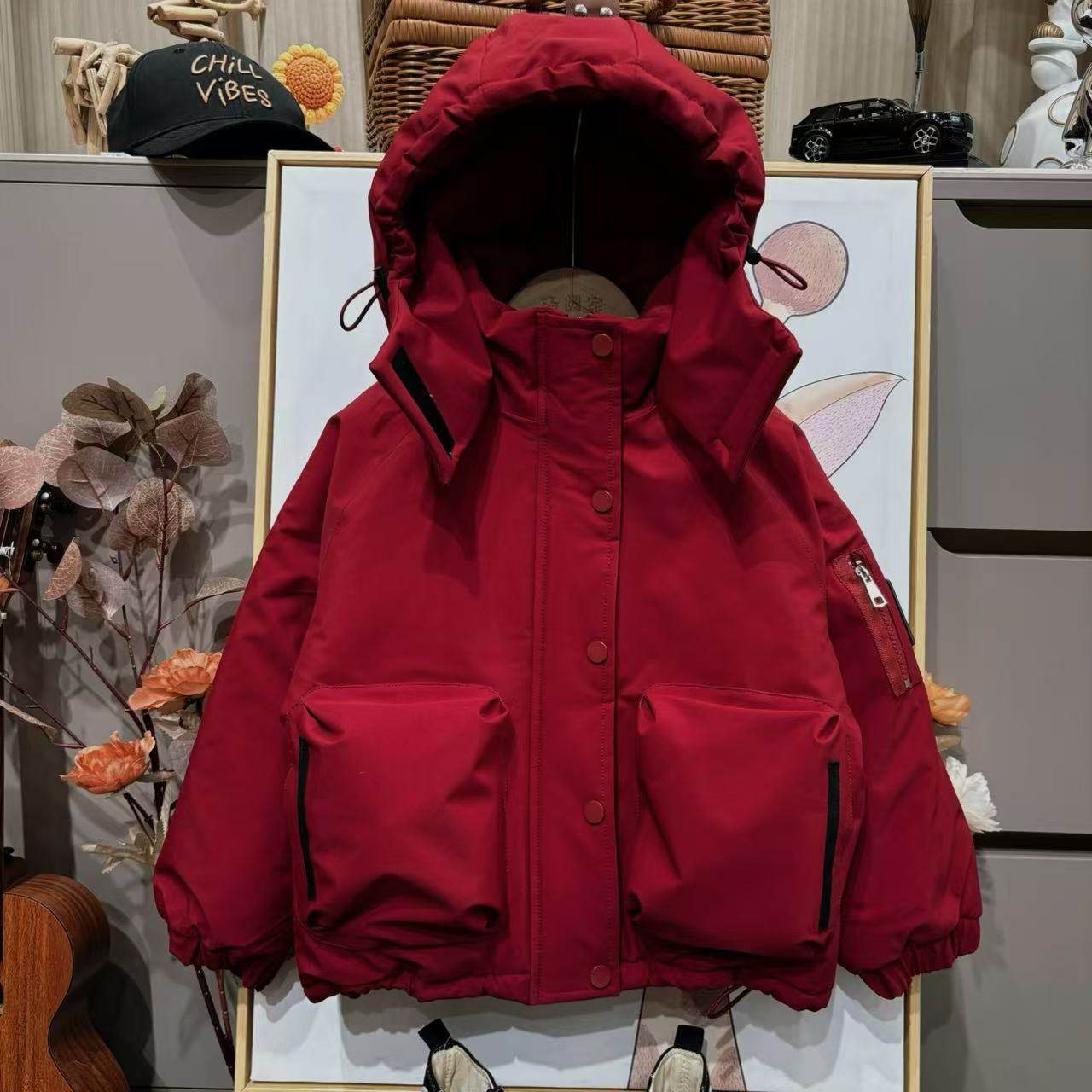 加绒加厚外套男童秋冬冲锋衣棉衣