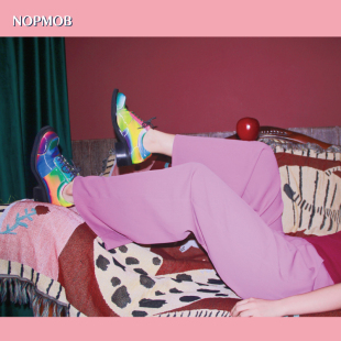 2023春夏新款 NOPMOB大长腿长裤 神器百搭粉色显瘦高腰垂顺阔腿裤