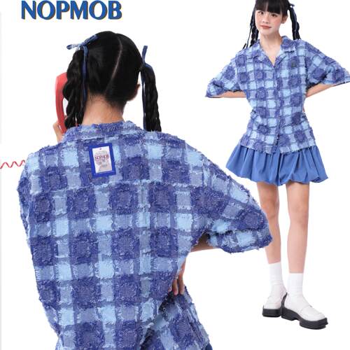 NOPMOB宽松复古牛仔衬衫