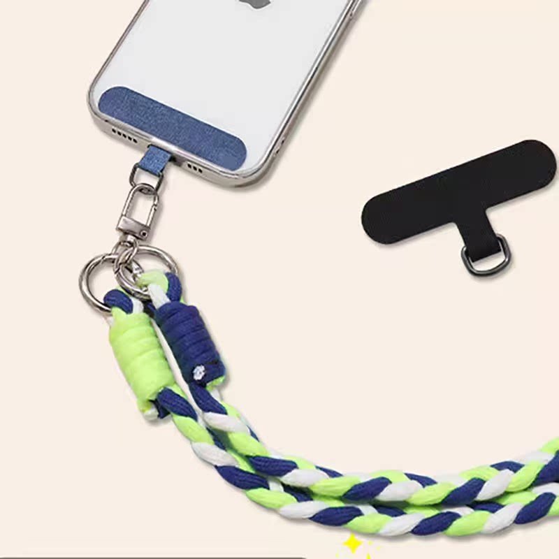 手机挂绳挂绳多能贴片布垫片手机壳通用夹片卡片潮挂饰防丢手机链
