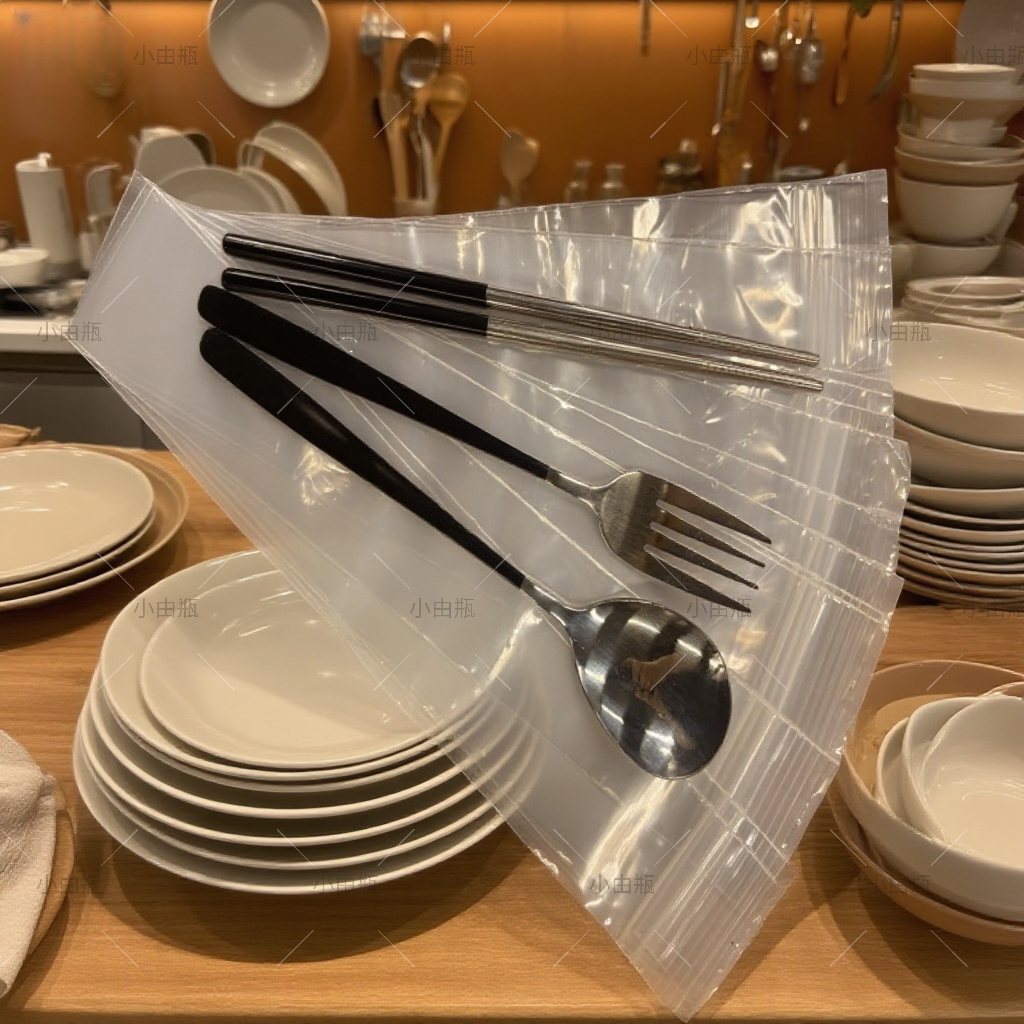 一次性密封袋餐具筷子勺子叉子便携旅行收纳袋收纳防尘透明包装袋