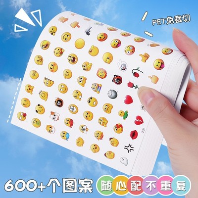 emoji表情包贴纸苹果横版微信表情翻白眼含流汗黄豆抖音表情贴纸