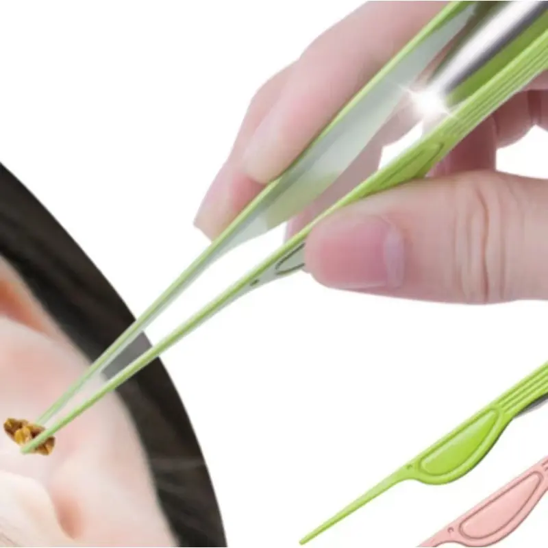 发光掏耳勺挖耳朵清洁器工具掏耳发光采耳镊子挖耳勺带灯清理可视