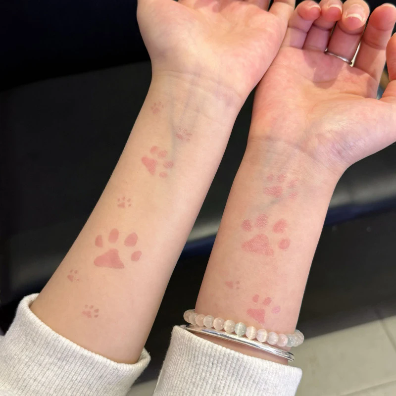 爆款温感猫爪变色纹身贴学生手臂手背可洗情侣纹身贴纸礼物