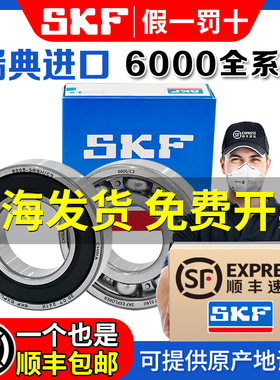 SKF斯凯孚进口轴承6000 6001 6002 6003 6004 6005 6006 6007 2RS