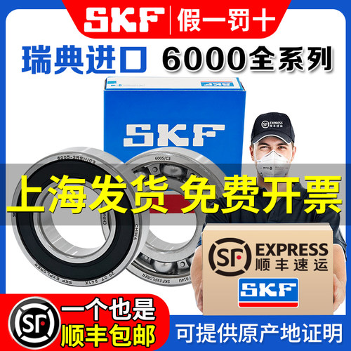 SKF斯凯孚进口轴承6000 6001 6002 6003 6004 6005 6006 6007 2RS