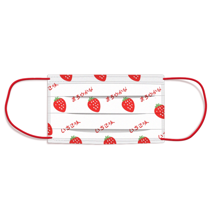 disposable masks cartoon strawberry printing non-woven