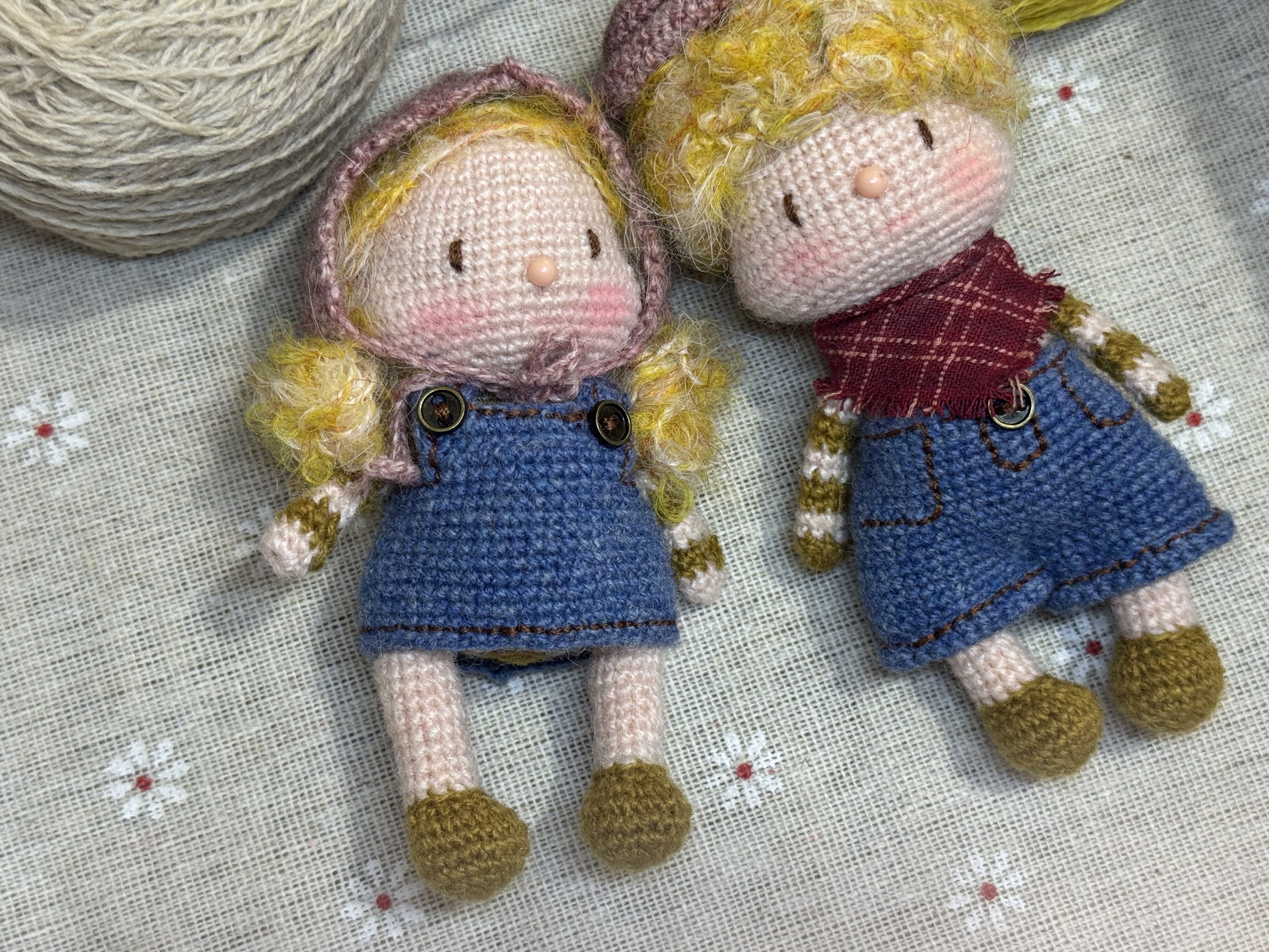 成品钩织情侣娃娃纯手工挂件车挂钥匙扣