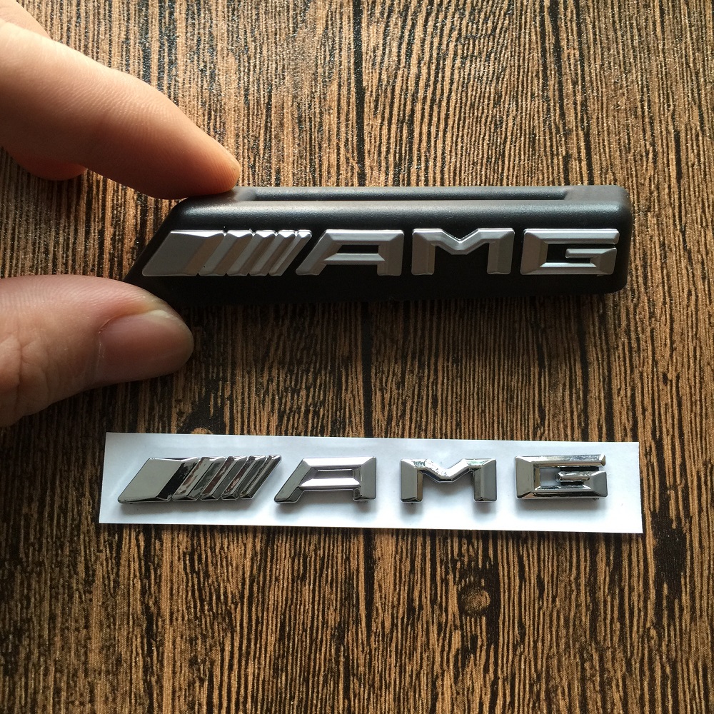 适用奔驰AMG车标C级E级字标改装AMG车贴随意贴标中控台标中网标志