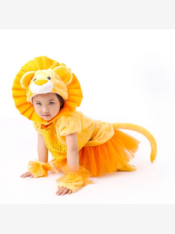 太空小狮子演出服儿童六一舞蹈服幼儿园卡通动物狮子亲子舞蹈服装