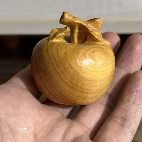 崖柏木苹果实木平安果保健球圣诞节苹果摆件手把件送礼物车装饰品