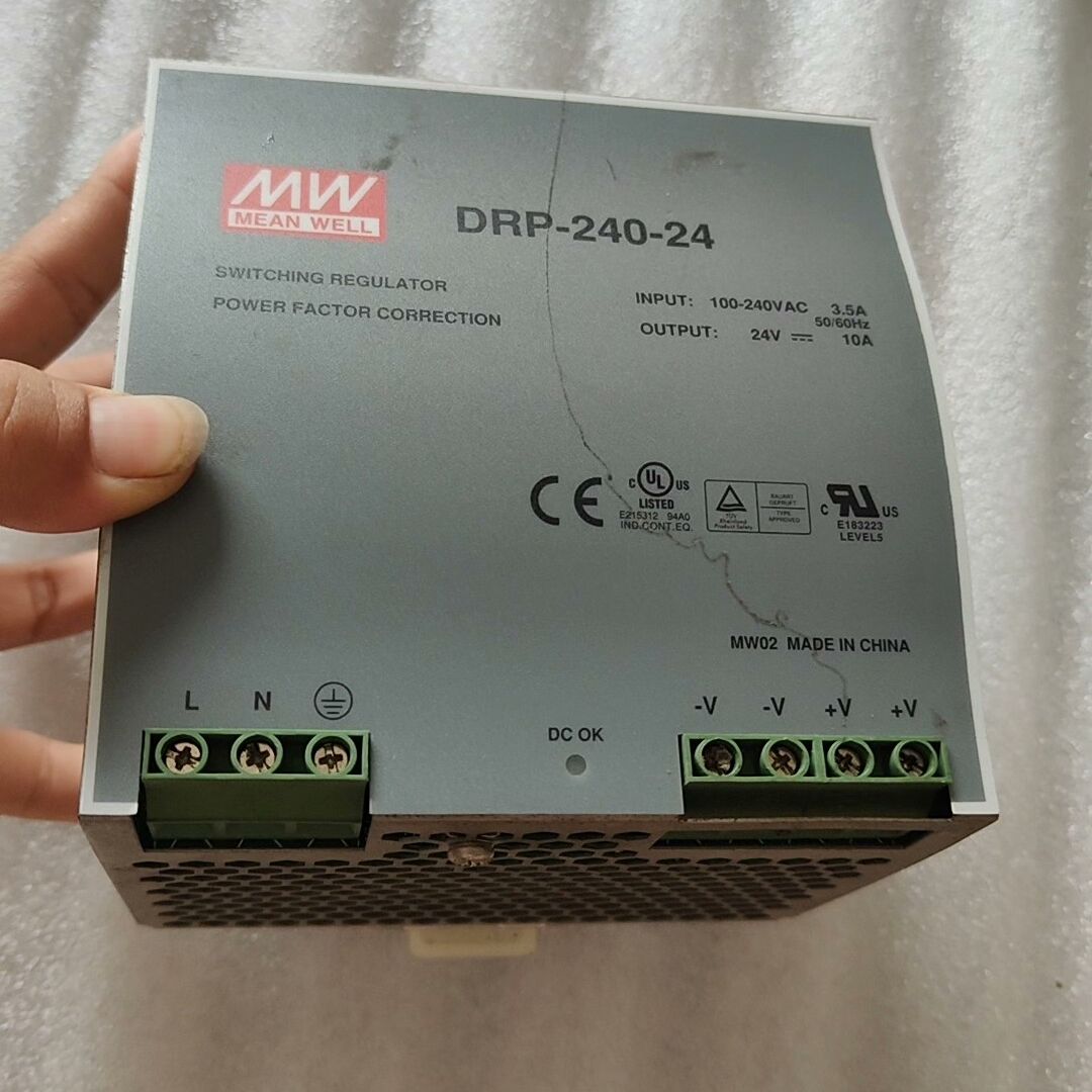 明纬DRP-240-24开关电源 24V输出10A 输入10