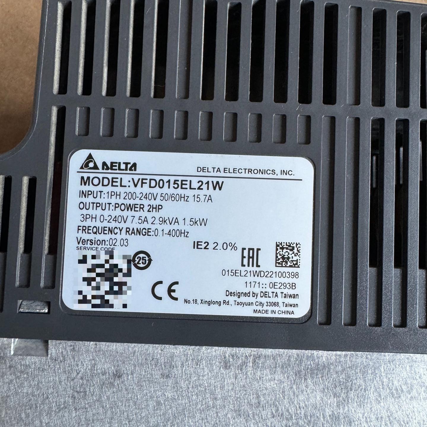 台达变频器VFD015EL21W 实物拍摄 功能包好 一