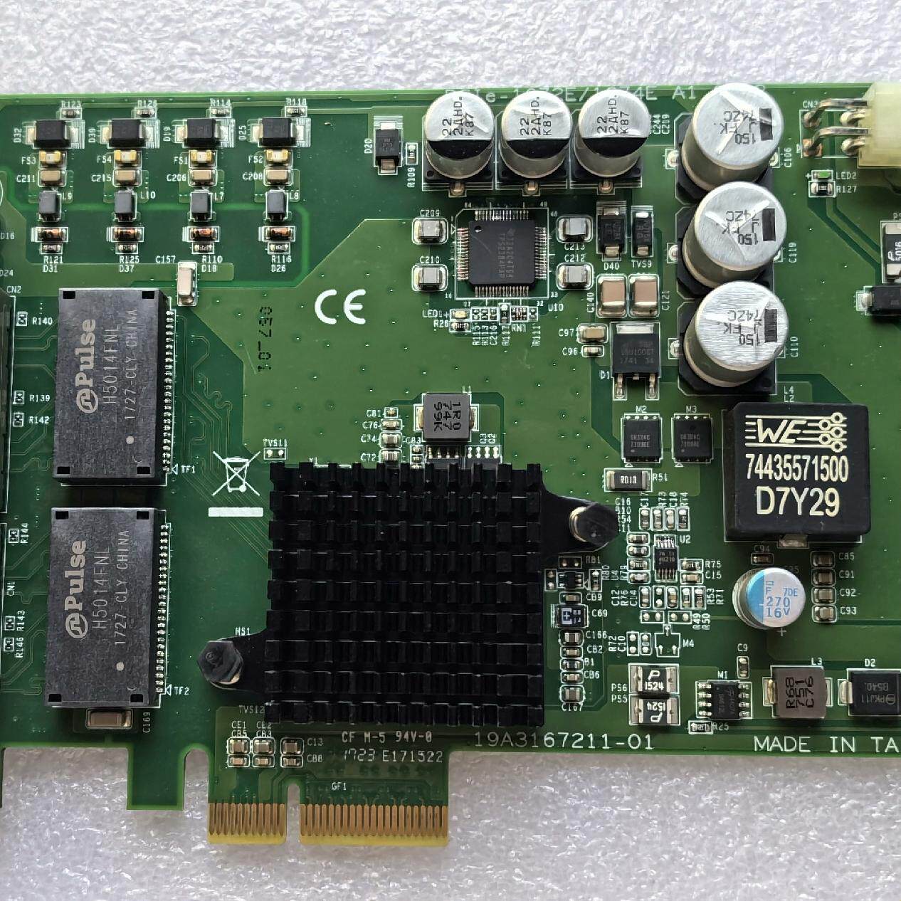 研华视觉采集卡4口网卡 型号：PCIE-1672E/1674