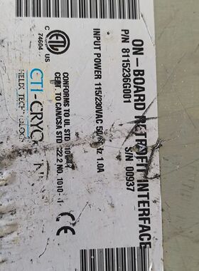 美国CTI-CRYOGENICS低温泵控制器 型号81152