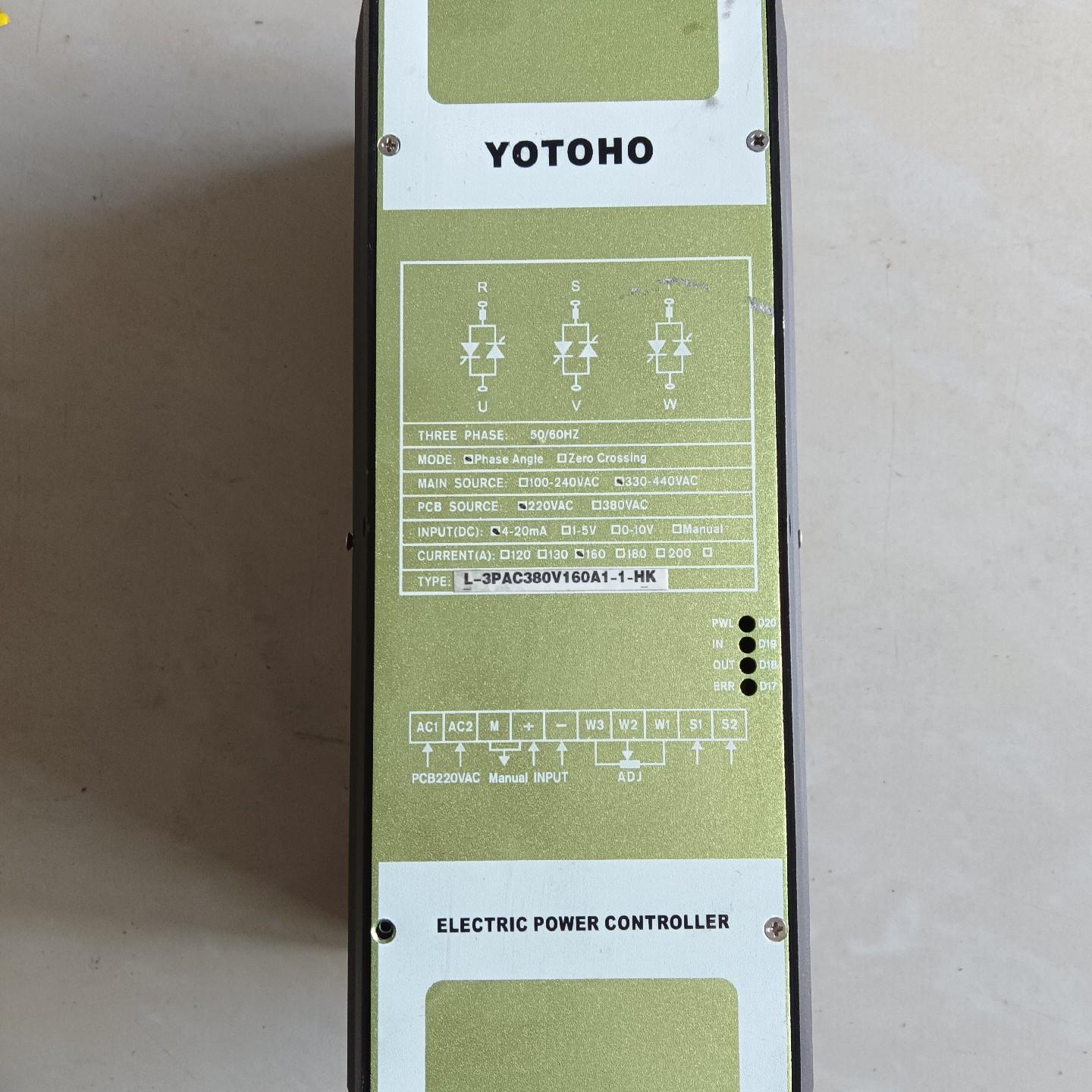 台湾YOTOHO可控硅电力调整器L-3PAC380V160A
