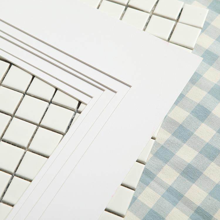 新款直销相框专用装裱卡纸白色黑色5-6寸长方形实木画框内衬纸球