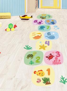 新款直销新款 FX-B208卡通跳房子数字儿童卧室幼教地面美化装饰墙