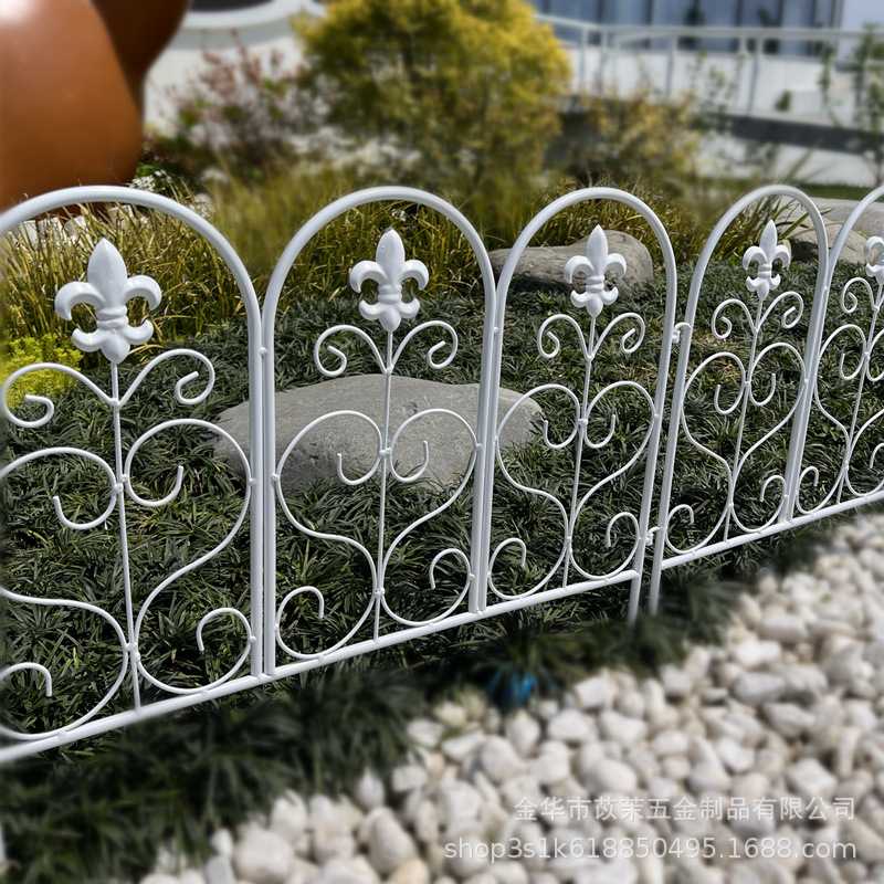 新款直销跨境铁艺花园围墙围栏栅栏庭院花架月季铁线莲爬藤架植物