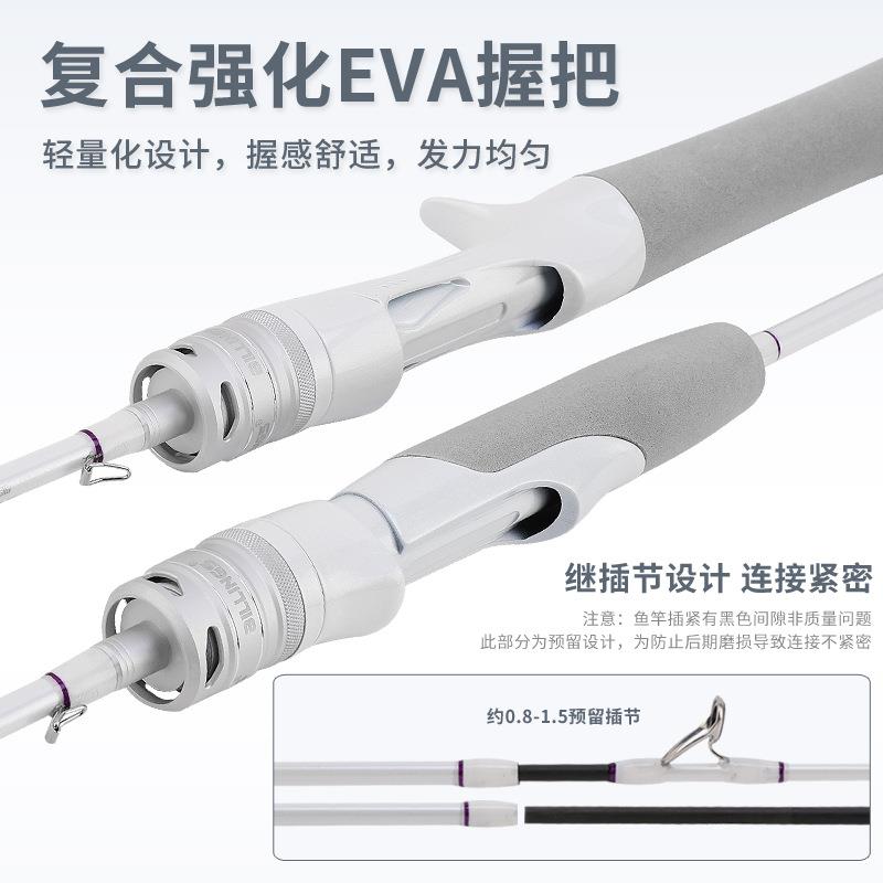 新款直销碳素路亚节竿水滴轮枪柄鱼竿直柄纺车海竿远投打黑路亚竿