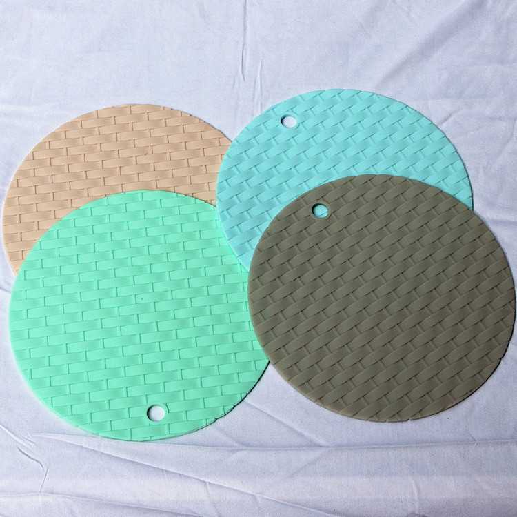 新款直销厨房家用圆形硅胶隔热垫砂锅防烫垫餐桌垫耐热盘子杯子垫