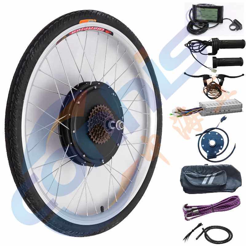 新款直销48V1000W带大显示屏LCD款自行车改装电动车套件电动车改