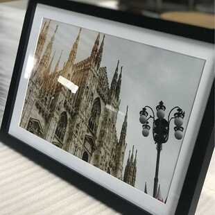 新款直销相框装裱白卡纸黑色多孔圆形内衬纸正长方形白卡可印LOGO