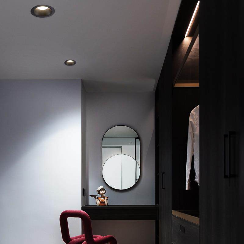 新款直销筒灯窄边led酒店工程客房防眩商场7W10W嵌入式天花灯