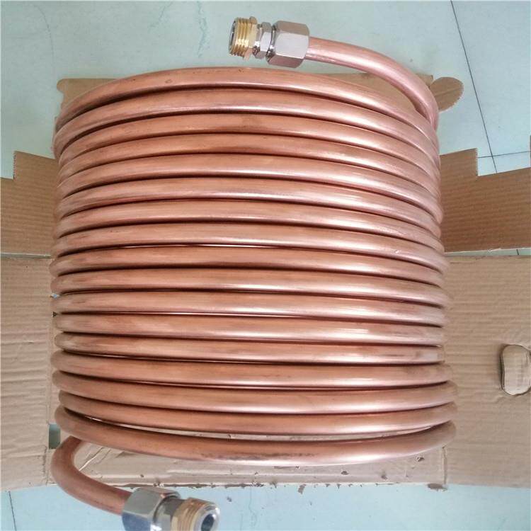 新款直销换热器铜盘管带接头 冷热水走水铜管T2 TU1无氧