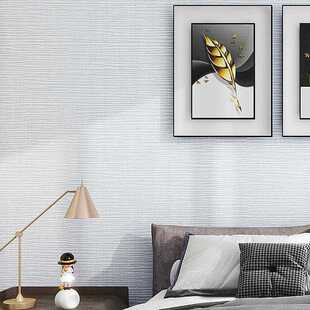 新款直销浅意无缝墙布高端壁布卧室客厅新款网红全屋高经密加厚现