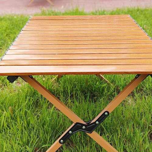 新款直销户外蛋卷桌便携式碳钢折叠桌子野餐露营摆摊烧烤休闲折叠