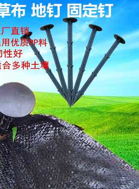 新款直销防草布地钉除草布钉园艺地布钉果园防草地布黑色塑料地钉