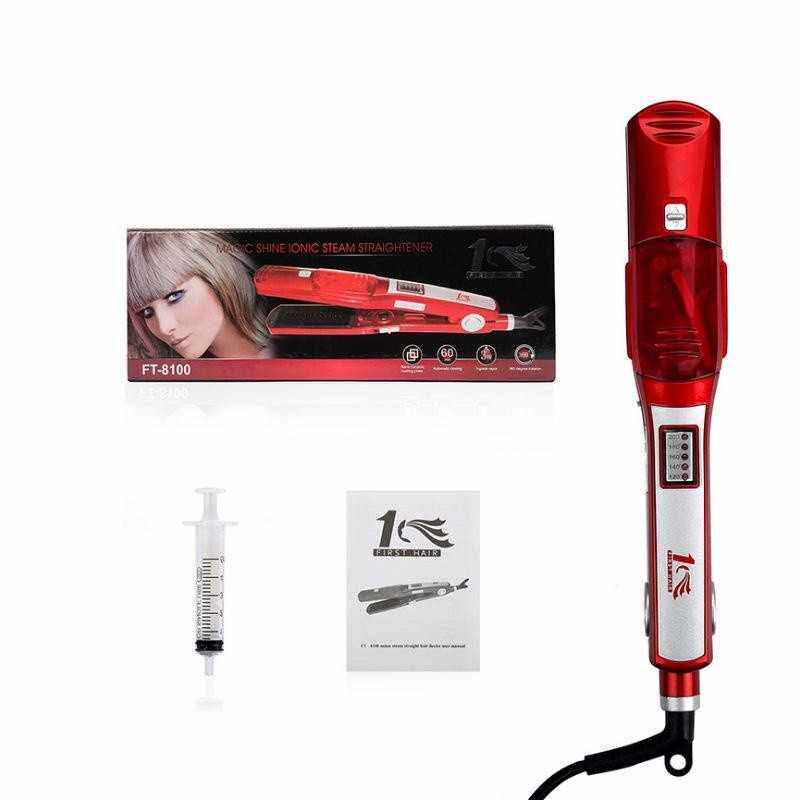 新款直销跨境蒸汽直发器烫发器蒸汽护发补水拉直发夹板直板夹电夹