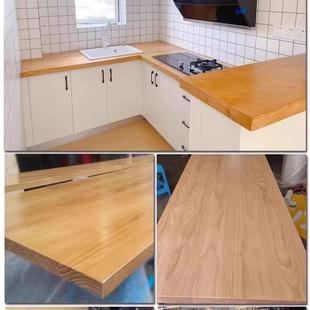 新款直销北美樱桃木桌板实木桌面升降桌书桌板原木窗台板红橡木木