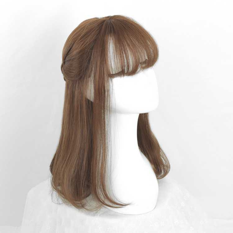 新款直销假发女梨花头中长直发空气齐刘海中长卷发女蓬松女发短发