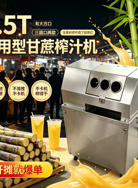 哈欧0.5T不锈钢商用甘蔗榨汁机