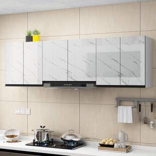 实木厨房吊柜墙壁柜玻璃门橱柜壁挂式储物柜悬挂定制安装包油烟i.