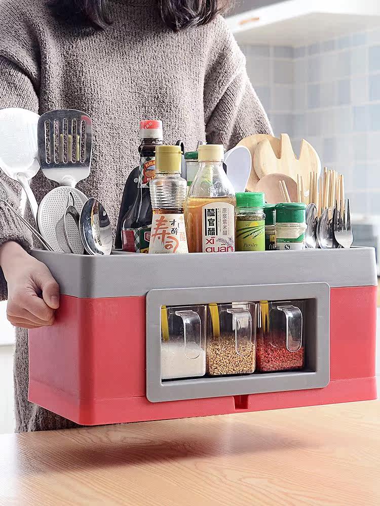 ins厨房调料盒放调料的收纳盒多功能创意置物架北欧家用带盖欧式在类目 厨房/烹饪用具, 厨用小工具/厨房储物, 储物瓶罐/厨房储物器皿, 调味瓶罐中 - 来自Buy2taobao.com提供专业的淘宝代购服务