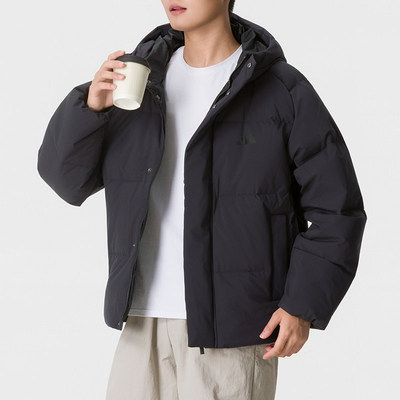 阿迪达斯男连帽600蓬防风羽绒服
