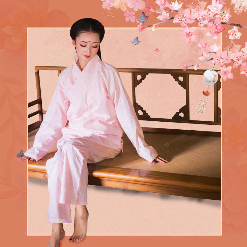 布许传统汉服女内搭中衣中裤禅休 古代全棉加弹舒适睡 衣内衣套装,女装/女士精品,民族服装/舞台装,淘宝优惠券,粉丝福利购,淘宝优惠卷