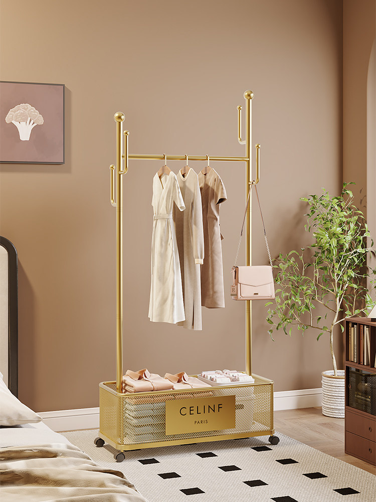 2025新款简约现代轻奢移动衣帽架落地式卧室家用挂衣架衣服收纳架