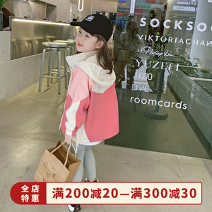 布丁哈鲁童装女童冲锋衣2022新款洋气秋装儿童外套女宝宝秋冬上衣