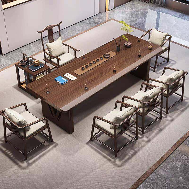 实木大板茶桌禅意泡茶桌办公室茶台新中式实木茶桌椅组合,住宅家具,家用茶台/茶桌,淘宝优惠券,粉丝福利购,淘宝优惠卷