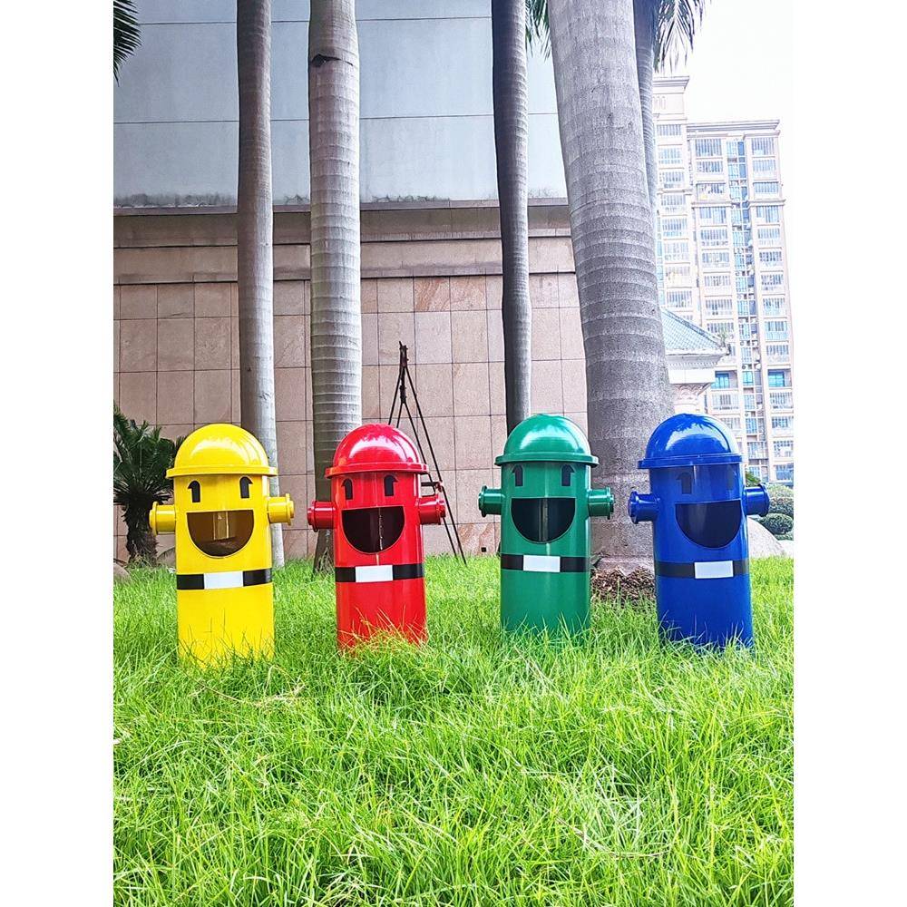 幼儿园卡通垃圾桶大号儿童户外消防栓创意分类公园果皮箱带盖商用