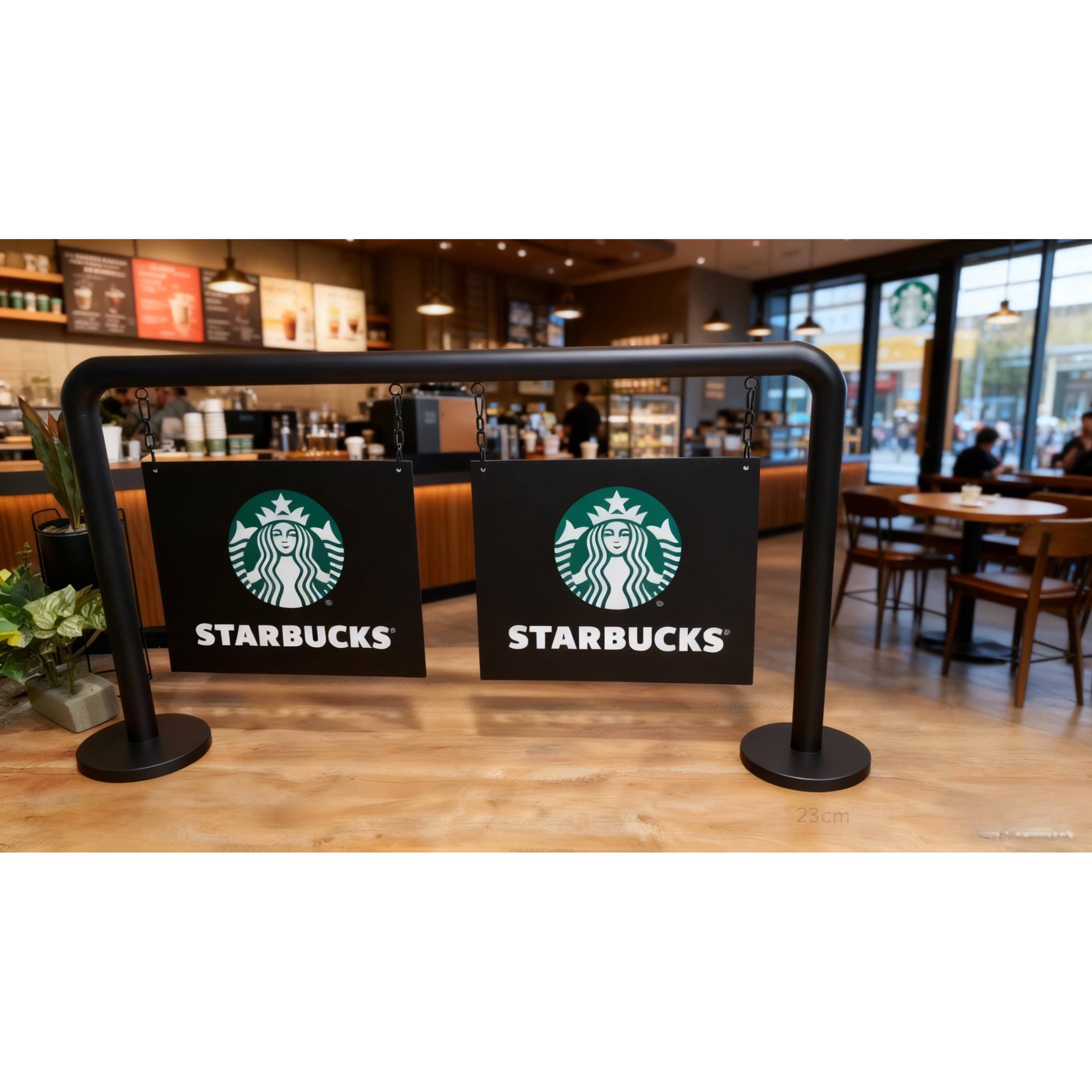 户外铁艺商铺门口隔断围栏可移动立式指示牌广告牌隔离护栏防停车