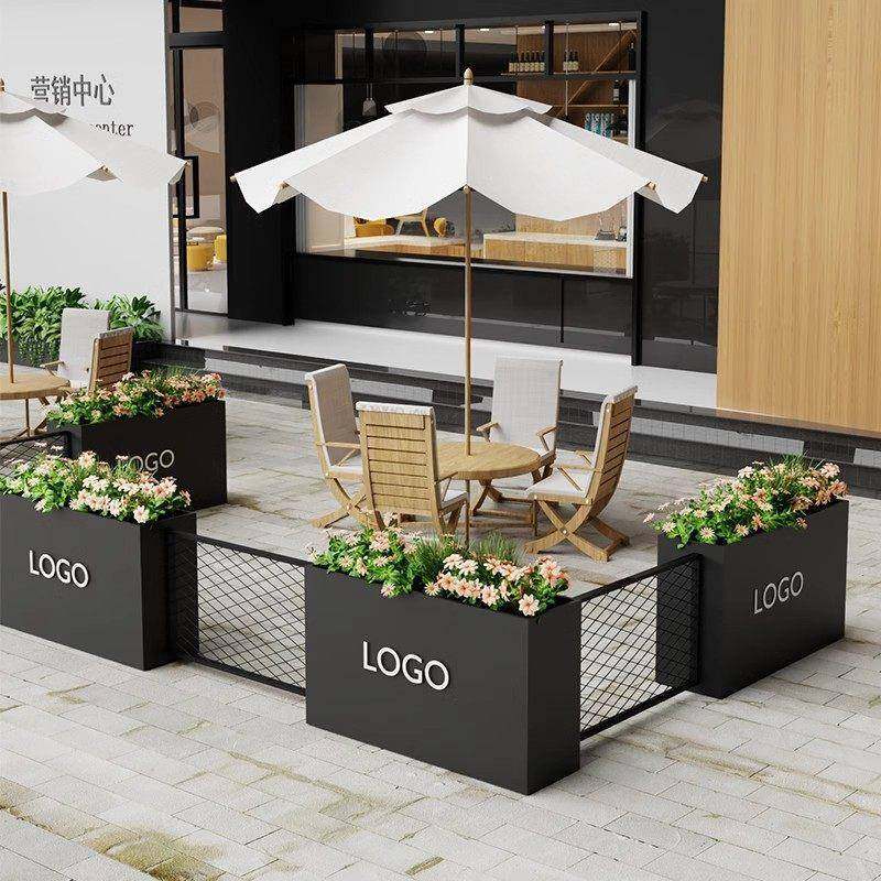 户外花箱不锈钢金属铁艺花槽咖啡奶茶门店围栏隔断商场成品花坛,商业/办公家具,花坛/花箱,淘宝优惠券,粉丝福利购,淘宝优惠卷