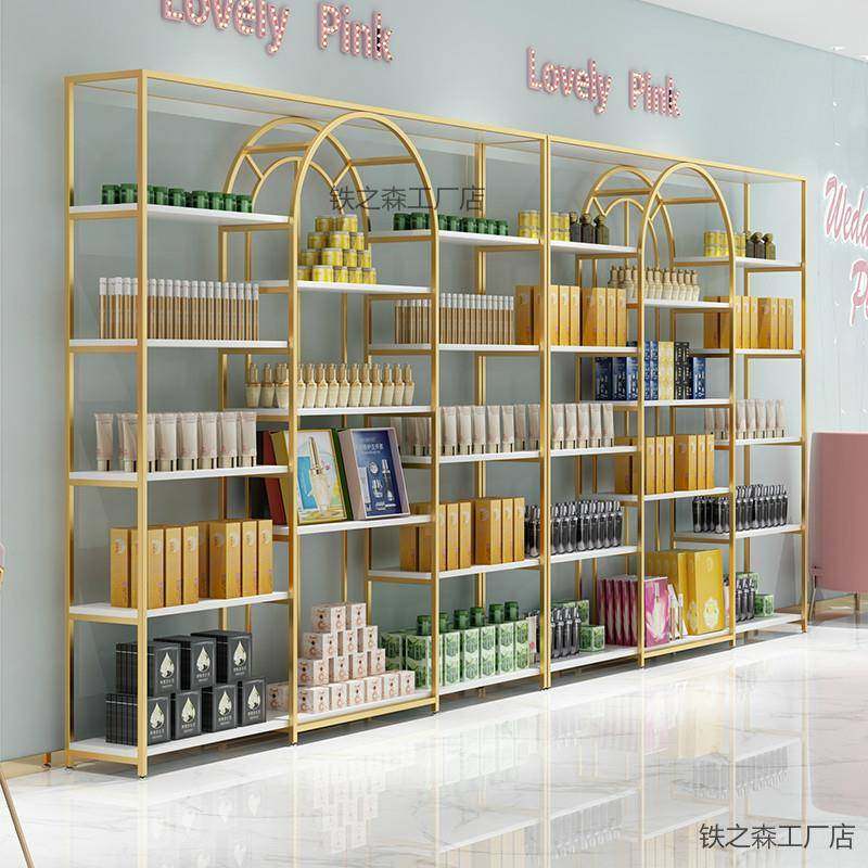 铁之森展示柜美容院护肤产品展示架美甲落地储物彩妆指甲油货架子,商业/办公家具,办公屏风/隔断,淘宝优惠券,粉丝福利购,淘宝优惠卷